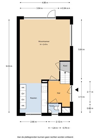 Floorplan - Kroondreef 40, 3446 XJ Woerden